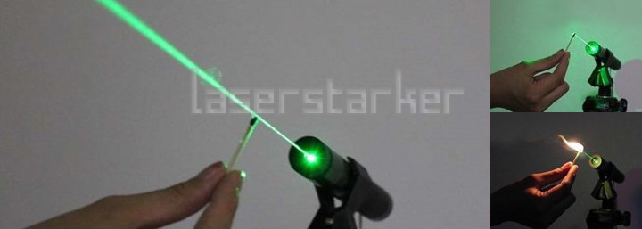 Laserpointer Grün 3000mW Streichholz entzünden