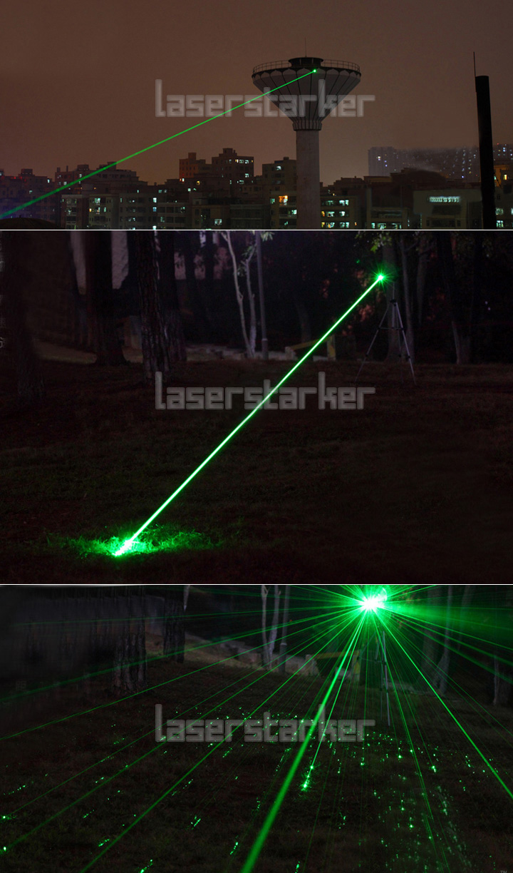 Ultra stärke Grüner Laserpointer 2000mW mit Aufsätzen