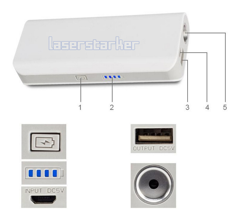 laser mobile stromversorgung 5200mah