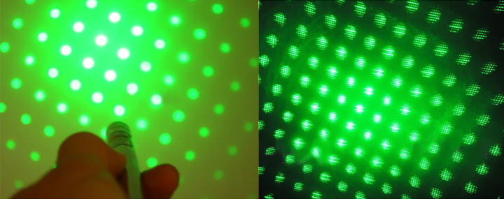 Laserpointer Stift Grün mit Aufsätze