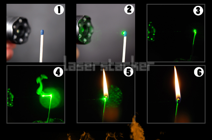 Taschenlampe Laserpointer 100mW Streichhölzer entzünden