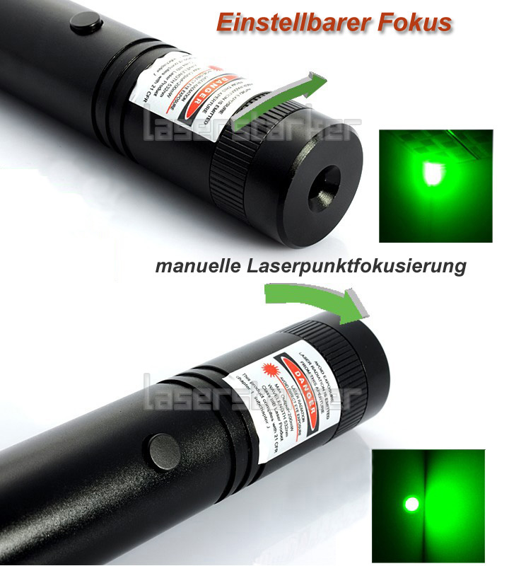 Fokussierbare Laserpointer Grün 300mW