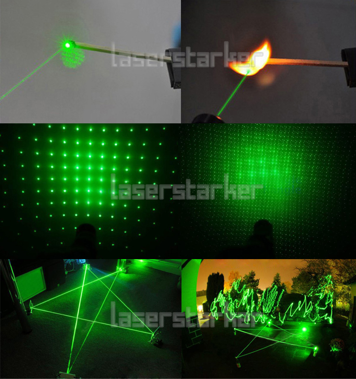 Laserpointer Grün 200mW mit Aufsätze