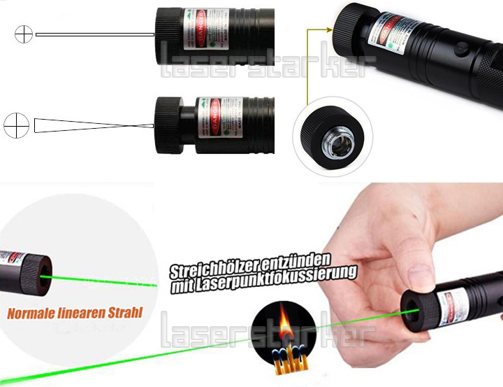 Extreme Laserpointer Grün 3000mW Brennen