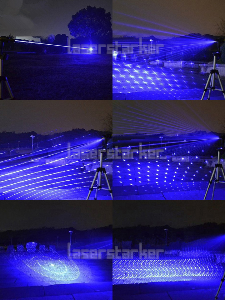 Laserpointer 1000mW Blau mit Aufsätzen
