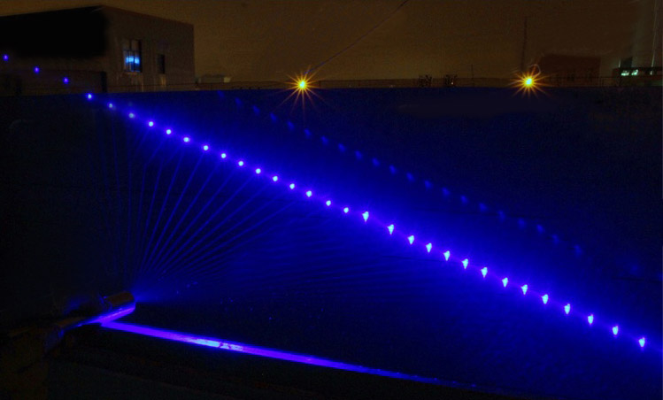 Blauer Laserpointer 2000mW hochwertig mit Robustes Metallgehäuse