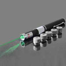 Grüne Laserpointer Stift 50mW mit Aufsätzen bestellen